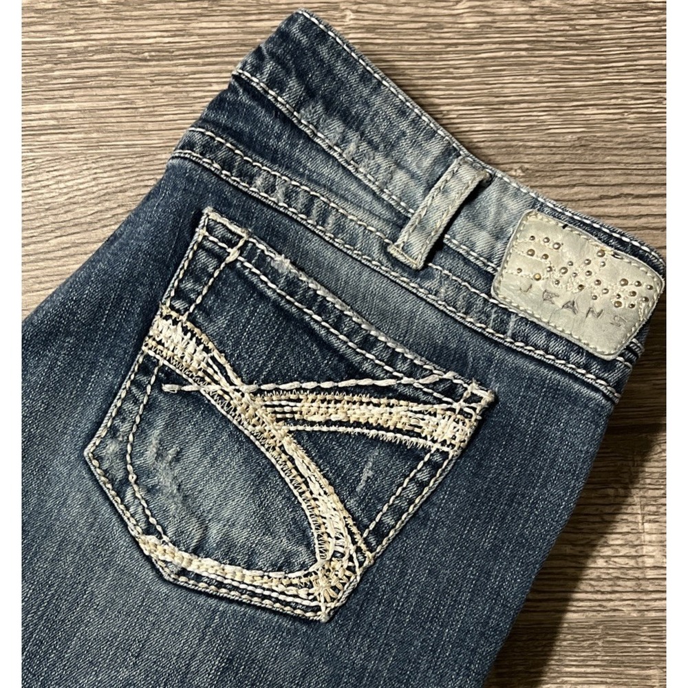Silver Jeans Twisted Boot Stretch Low Rise Distressed Jean SZ 31x31 (34x31)
